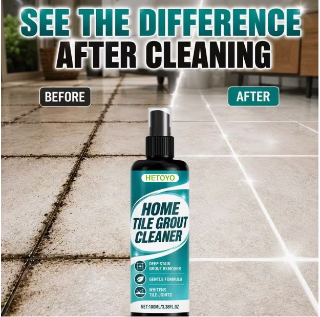 Bathroom Tile Stain Cleaner - Floor Tile Cleaner, Bathroom Floor Scale Remover, Toilet Floor Descaling Strong Stain Remover, Tile Grout Stain Treatment Liquid