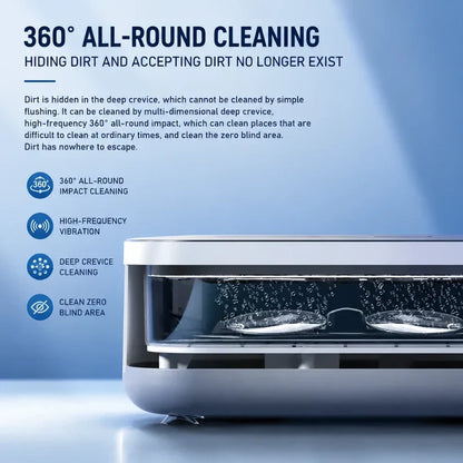 Ultrasonic Cleaner High Frequency Household Mini Portable Ultrasonic Vibration Cleaning Machine