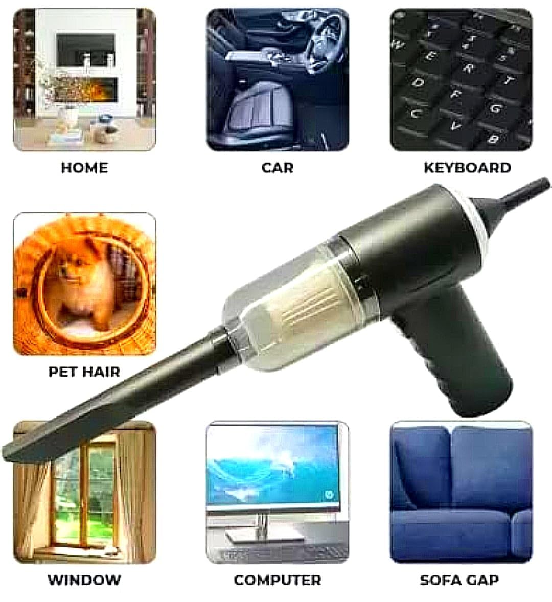 3 in 1 Mopping Vacuum Blower with Mini Dust Buster USB Portable Vacuum Cleaner Dry and Wet