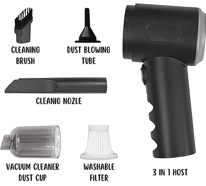 3 in 1 Mopping Vacuum Blower with Mini Dust Buster USB Portable Vacuum Cleaner Dry and Wet