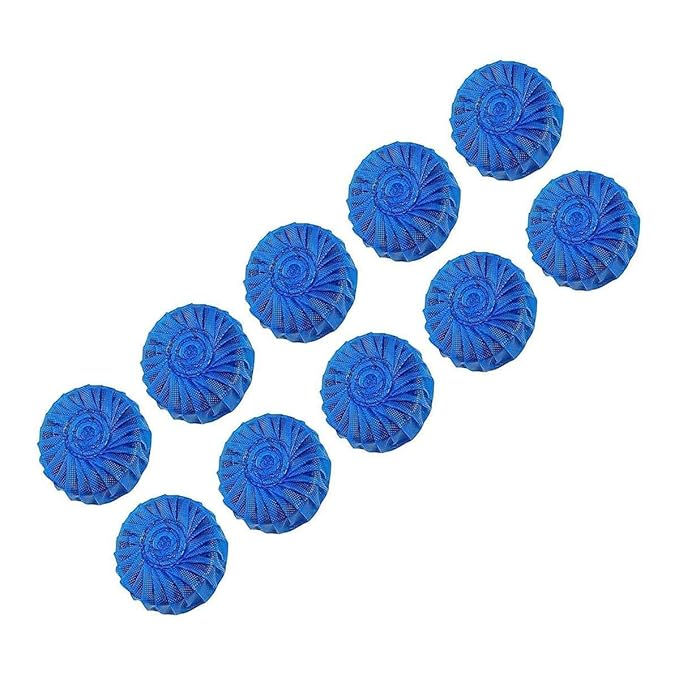Automatic Toilet Bowl Cleaner Tablets (Pack of 10), Bathroom Toilet Tank Cleaner, Toilet Blue Clean Bubbles, Long-Lasting, Mild Lemon Scent, Fresh Air and No Pungent Odor