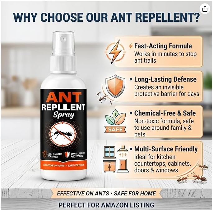 🐜🚫 FamTheory Ant Repellent Spray – 100ML 🌿✨🔥 BUY 1 GET 2 FREE @ JUST ₹599! 🔥