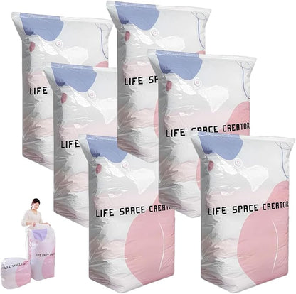 No Pump 3D Vacuum Storage Bags, Vacuum Pack Bags for Clothes 3-Sec Fast Compression, Pump Free Vacuum Storage Bag 3D, Vacuums Pack Bag for Clothes, Duvet Travel and Home