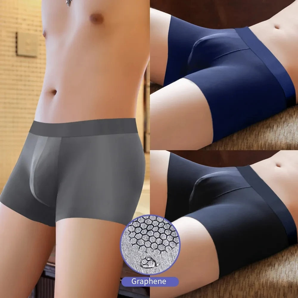 Men's 3-Pack Combo Ice Silk Briefs: Cool & Breathable Comfort