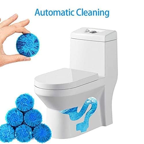 Automatic Toilet Bowl Cleaner Tablets (Pack of 10), Bathroom Toilet Tank Cleaner, Toilet Blue Clean Bubbles, Long-Lasting, Mild Lemon Scent, Fresh Air and No Pungent Odor