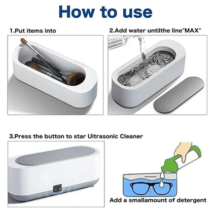 Ultrasonic Cleaner High Frequency Household Mini Portable Ultrasonic Vibration Cleaning Machine
