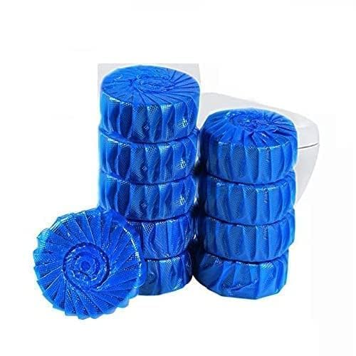 Automatic Toilet Bowl Cleaner Tablets (Pack of 10), Bathroom Toilet Tank Cleaner, Toilet Blue Clean Bubbles, Long-Lasting, Mild Lemon Scent, Fresh Air and No Pungent Odor