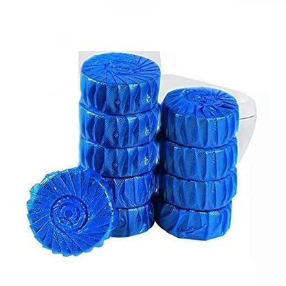 Automatic Toilet Bowl Cleaner Tablets (Pack of 10), Bathroom Toilet Tank Cleaner, Toilet Blue Clean Bubbles, Long-Lasting, Mild Lemon Scent, Fresh Air and No Pungent Odor