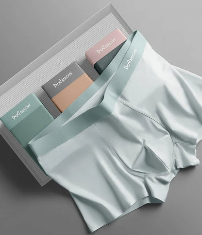 Men's 3-Pack Combo Ice Silk Briefs: Cool & Breathable Comfort