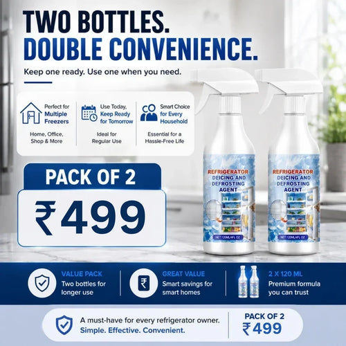 Defrosting Spray for Fridge Freezer (Pack of 2)